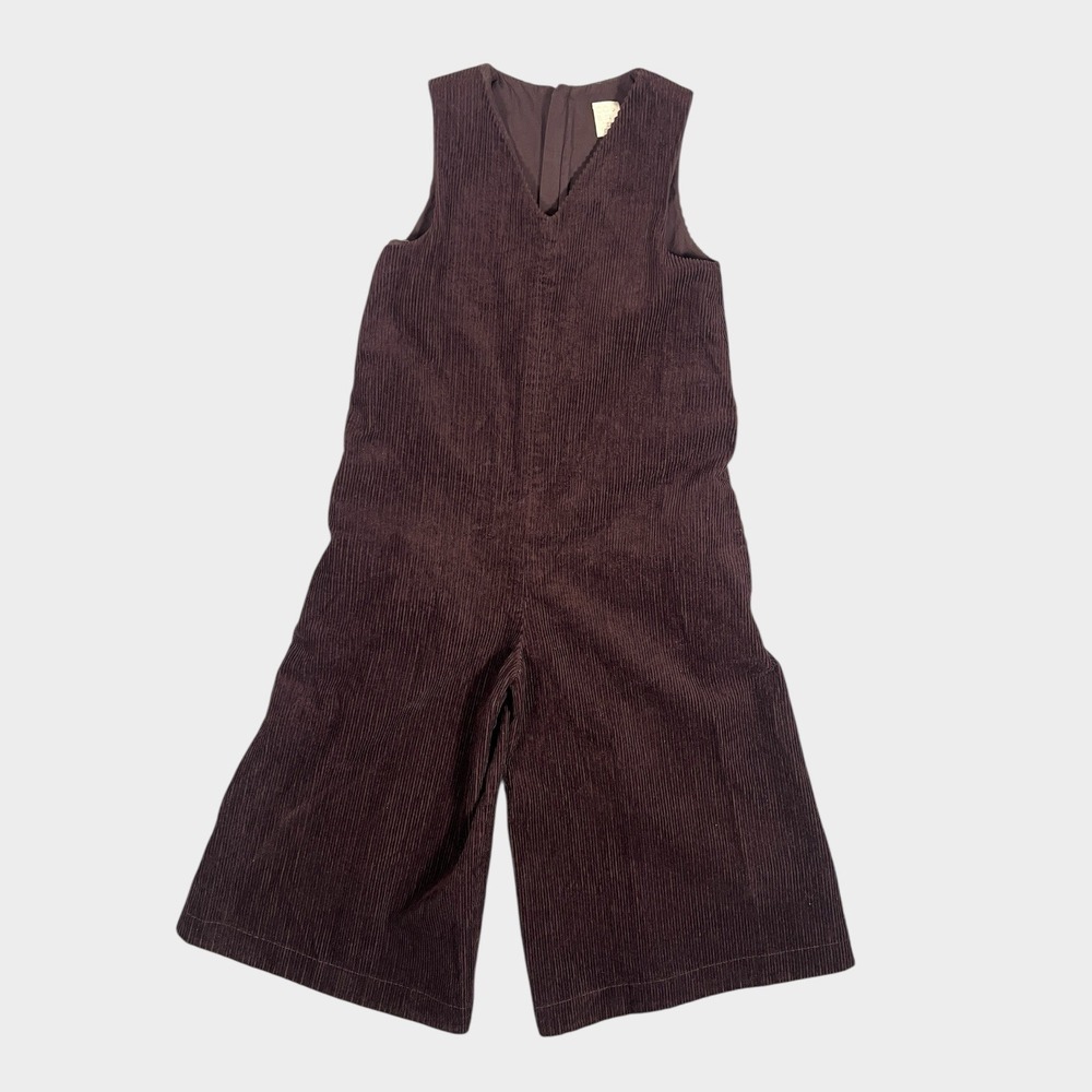 COS Kids‎ Girls Brown Corduroy Wide Leg Jumpsuit Overalls Size 6-8Y